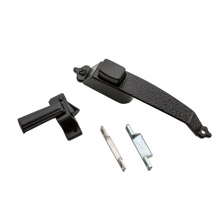 National Hardware National Hardware Black Zinc Push Button Latch 1 pk N100-023